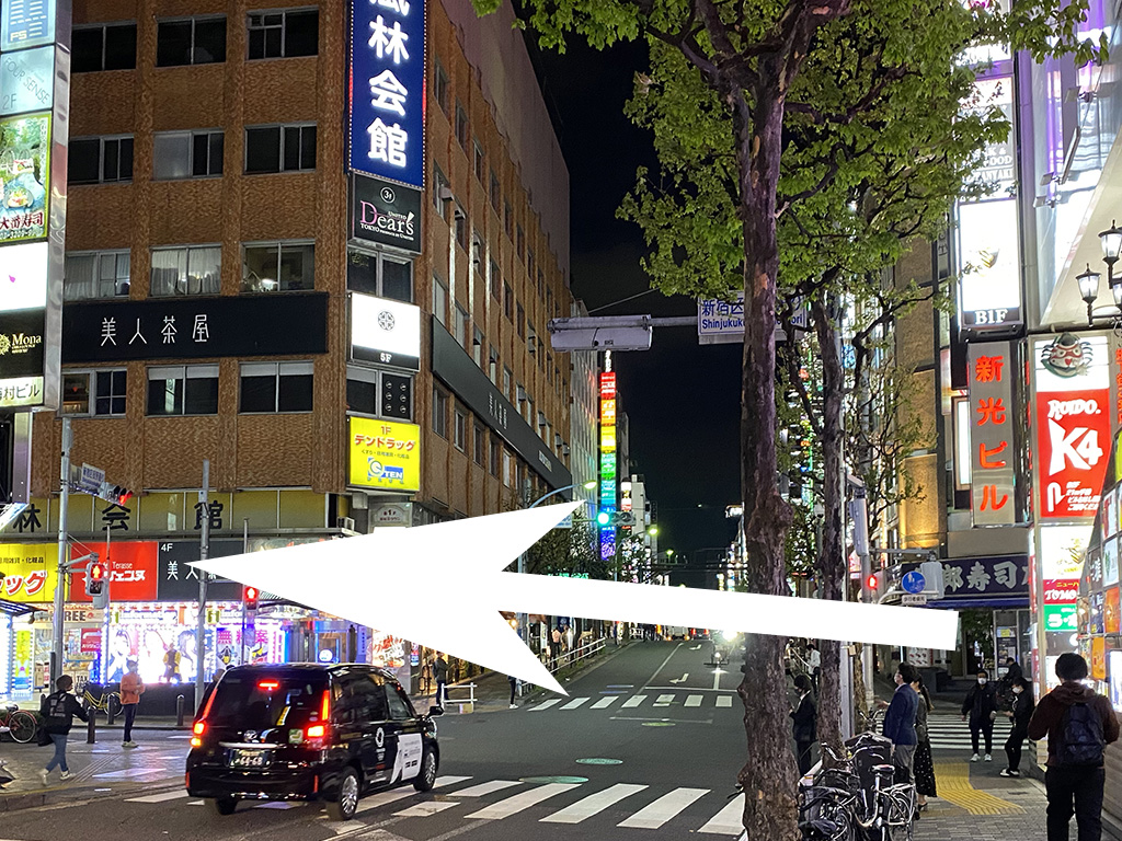 歌舞伎町セリュックスへの道